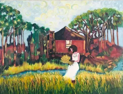 Acrylic landscape painting: My Playground